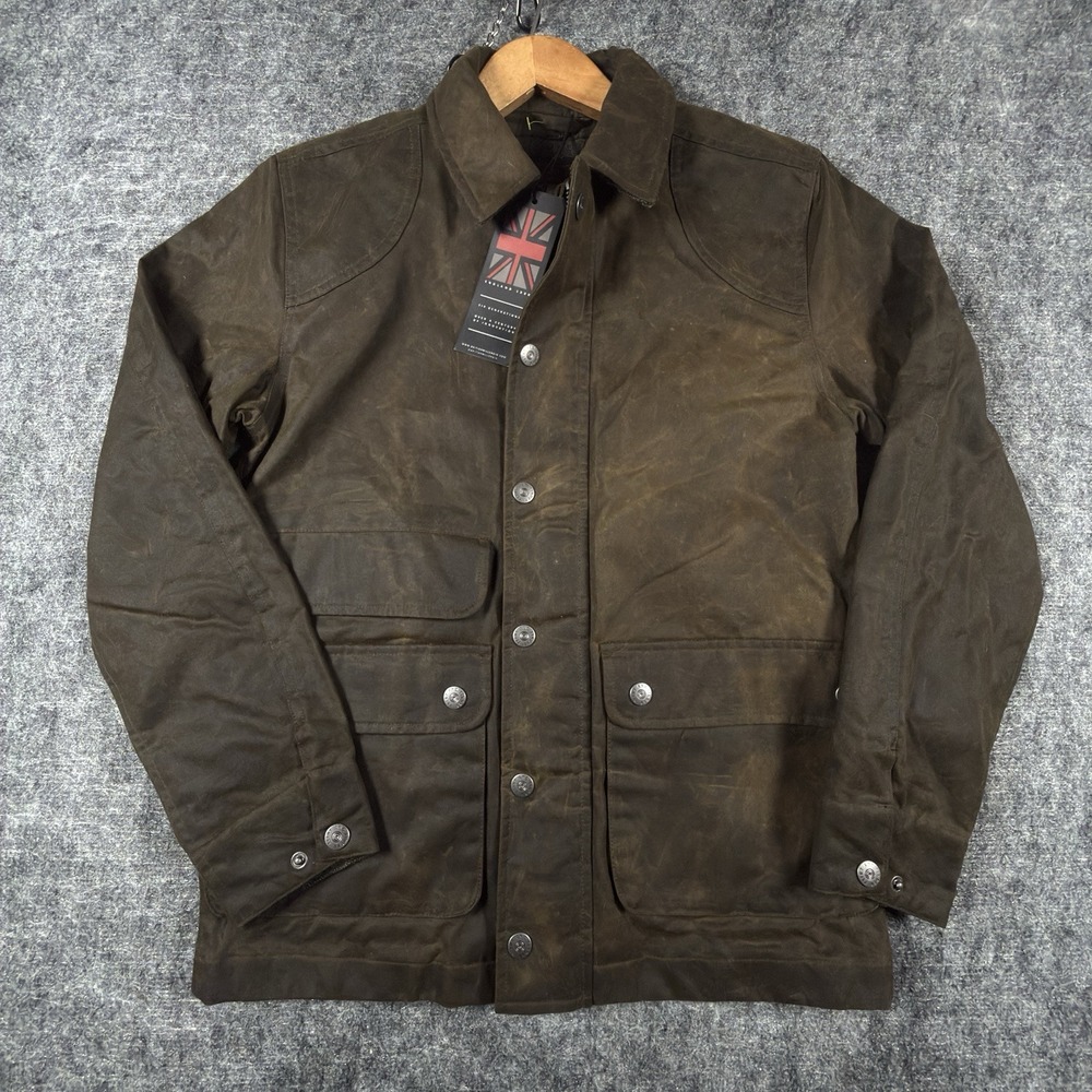 Flint and Tinder Waxed Field Jacket Mens XS NWT British Millerain Canvas Brown